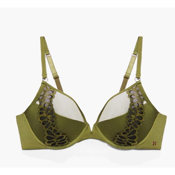 Savage X Fenty Other - Savage x Fenty | Savage Not Sorry Half Cup Plunge Bra | Green Olive Black 36DDD